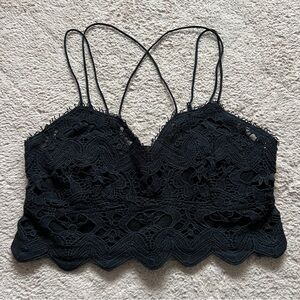 Free People FP One Ilektra Black Lace Bralette Women’s Size L